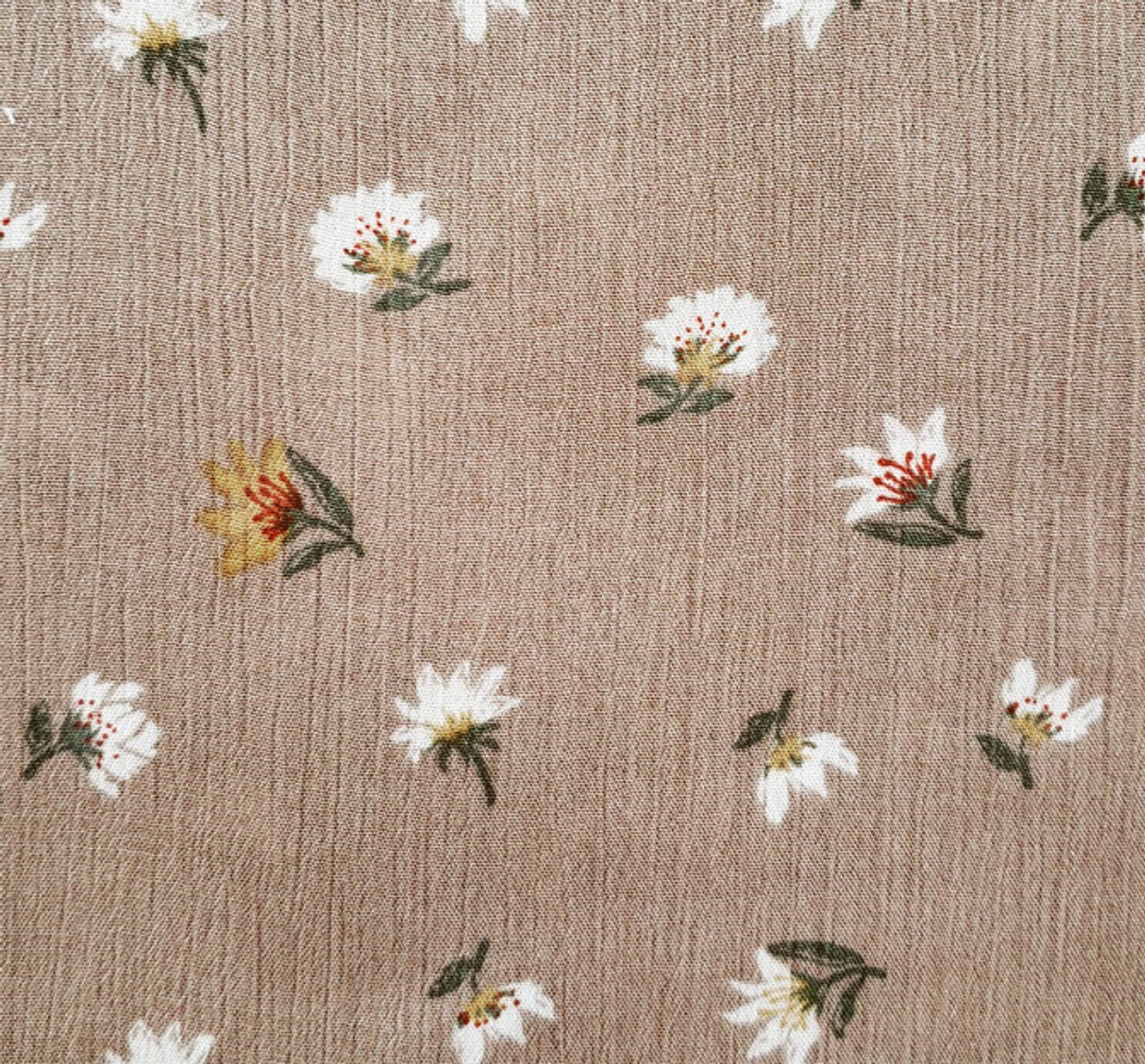 1 Yard Taupe Olive Rayon Crepon Fabric 50/52" Lightweight Woven Crinkle Material for Stylish Apparel